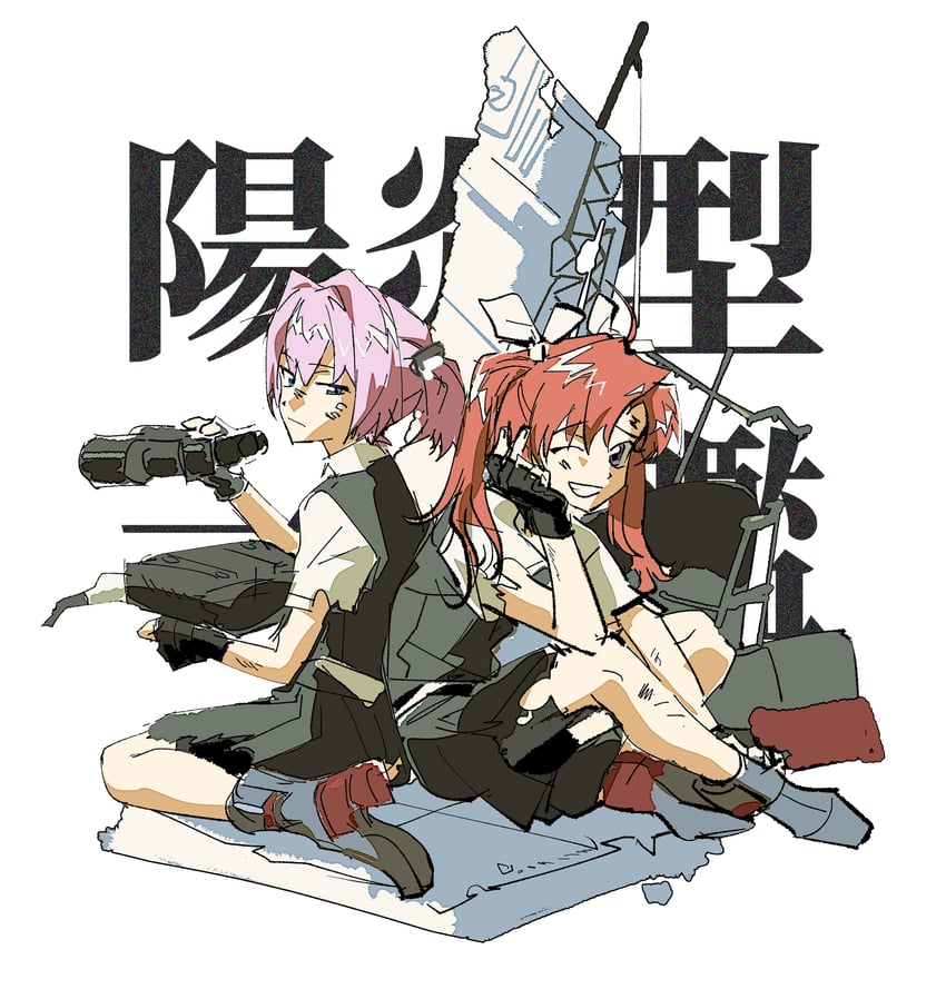 shiranui, kagerou, kagerou kai ni, and shiranui kai ni (kantai collection) drawn by aibivy