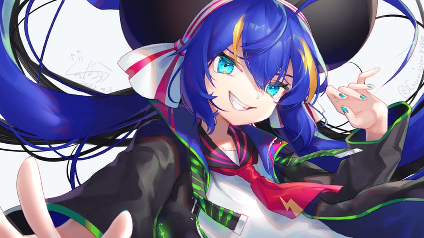 otomachi una (vocaloid) drawn by gunjou_row