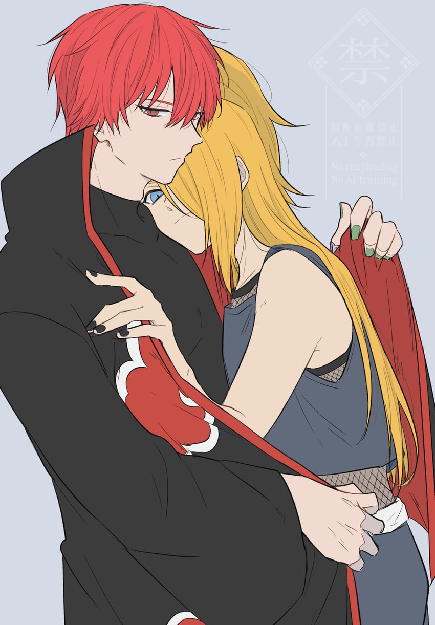 deidara and sasori (naruto and 1 more) drawn by hayamin35