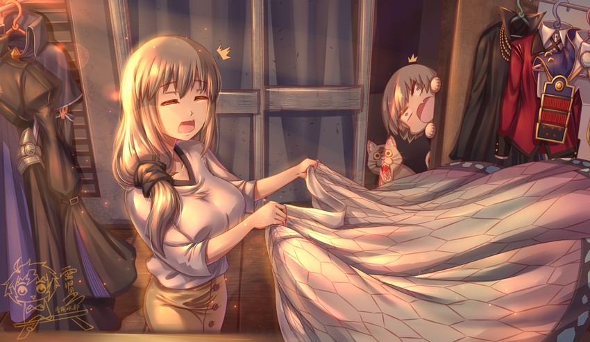 meltryllis, kochou shinobu, ushiwakamaru, fubuki, uzaki hana, and 3 more (fate and 5 more) drawn by lei_shen