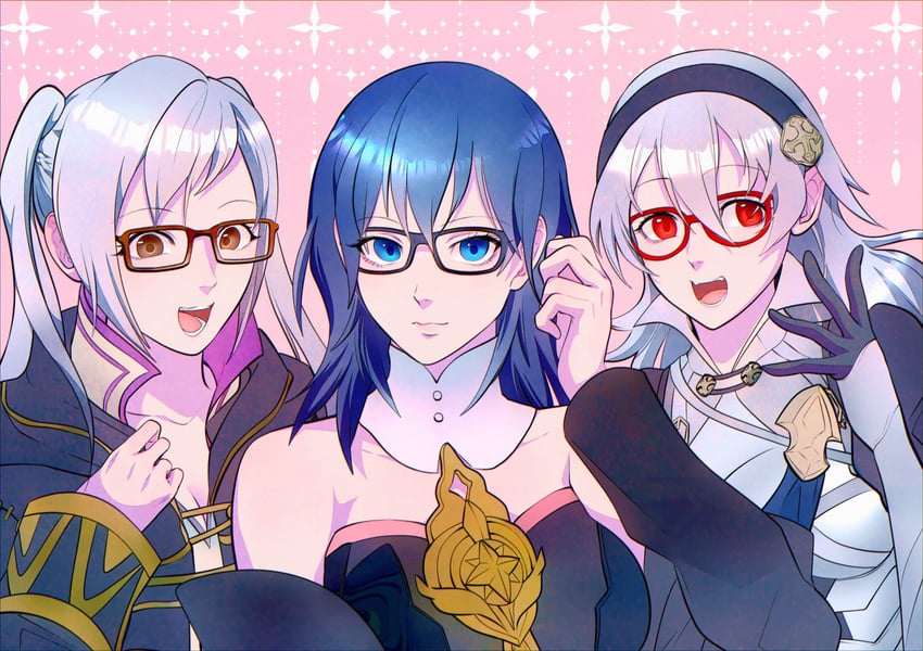 female byleth, female corrin, and female robin (fire emblem and 3 more) drawn by whatthehell042