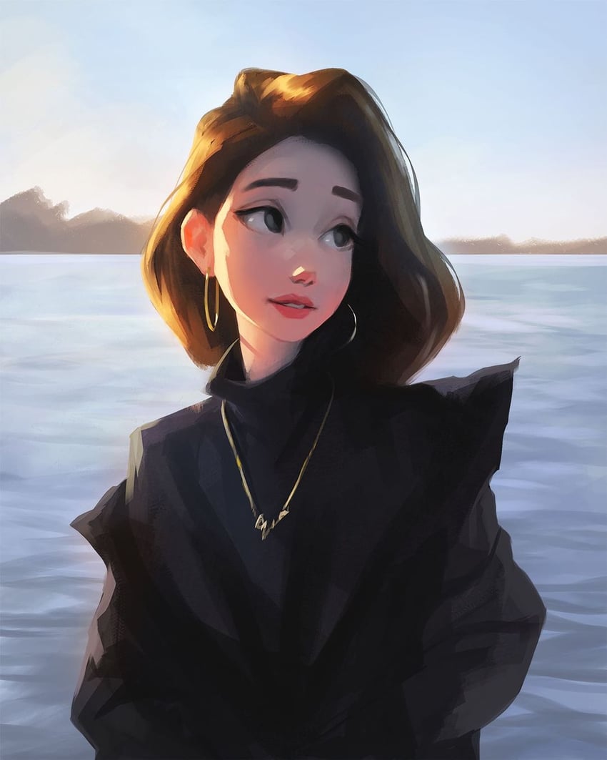 ekaterina gladkikh (real life) drawn by sam_yang