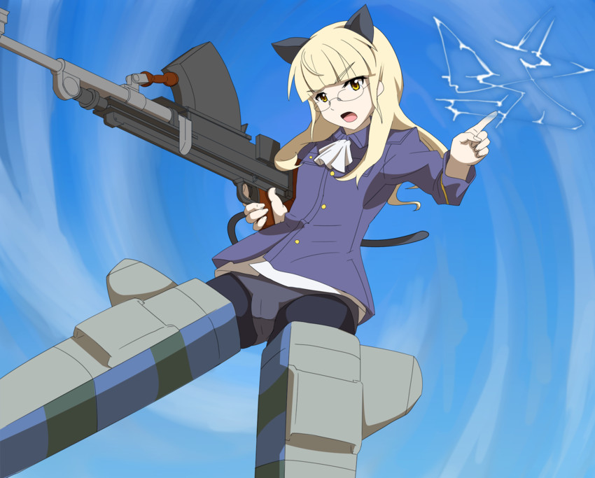 perrine h. clostermann (world witches series and 1 more) drawn by ajapar