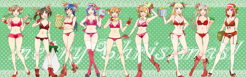 nishikino maki, tojo nozomi, sonoda umi, yazawa nico, ayase eli, and 4 more (love live! and 1 more) drawn by mikawa_miso