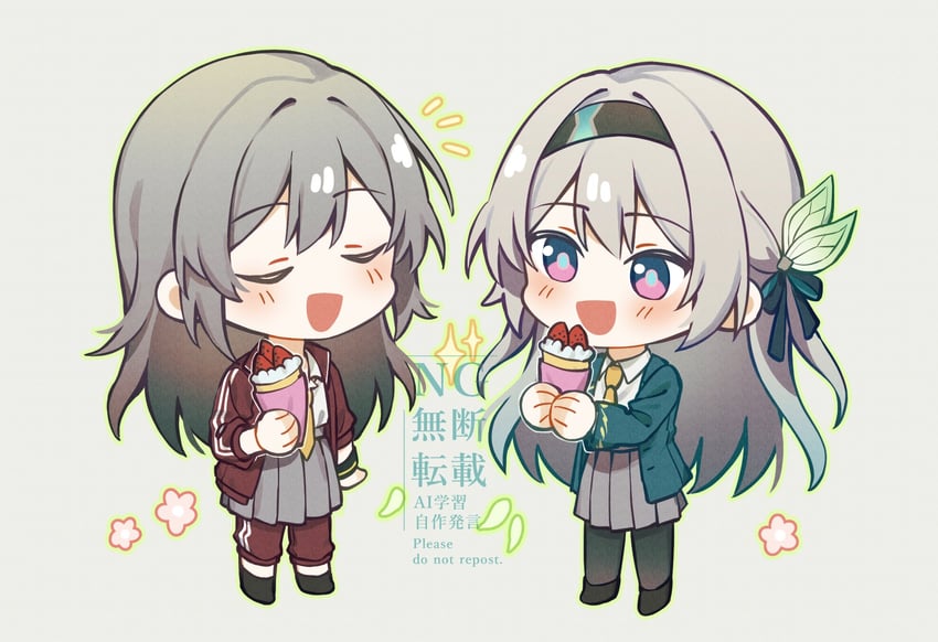 trailblazer, firefly, and stelle (honkai and 1 more) drawn by natsuki_(2917)