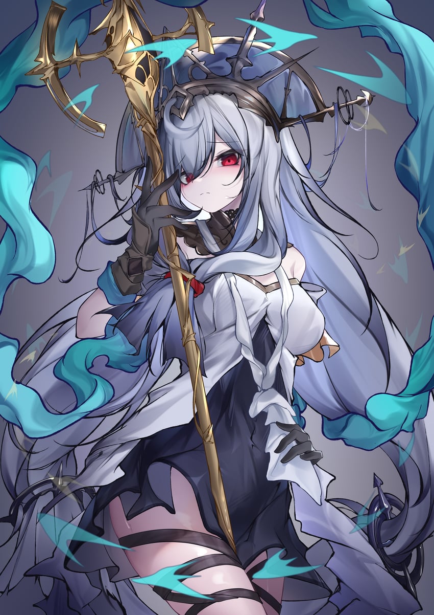 skadi and skadi the corrupting heart (arknights) drawn by qinshi-ji