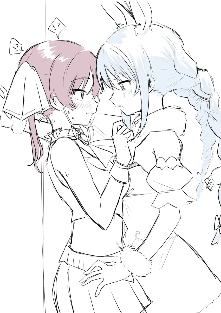 houshou marine and usada pekora (hololive) drawn by nokonoko_(a0dddd)