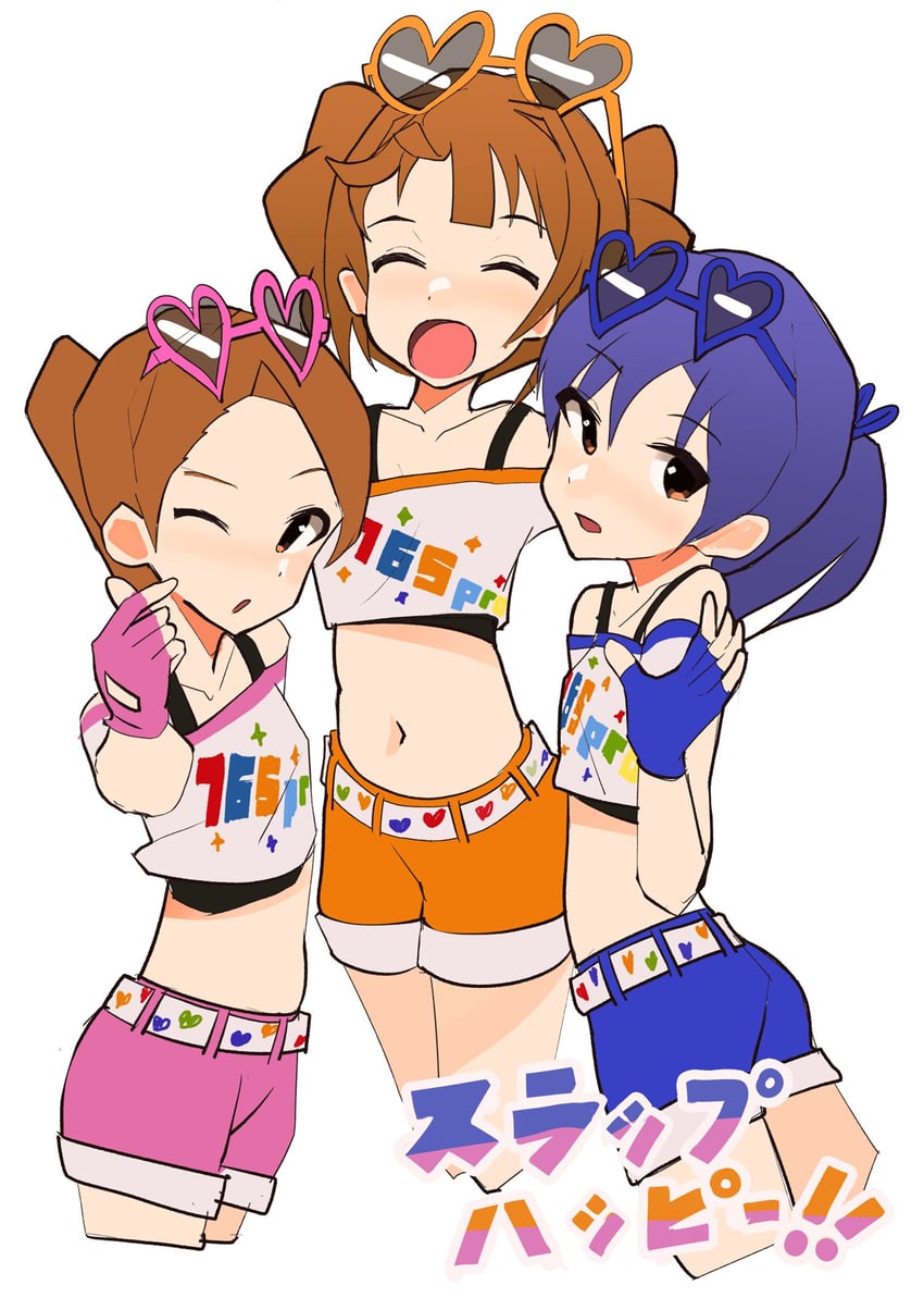 kisaragi chihaya, minase iori, and takatsuki yayoi (idolmaster) drawn by ch2haya_p