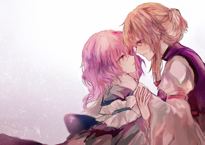 yakumo yukari and saigyouji yuyuko (touhou) drawn by hu_su