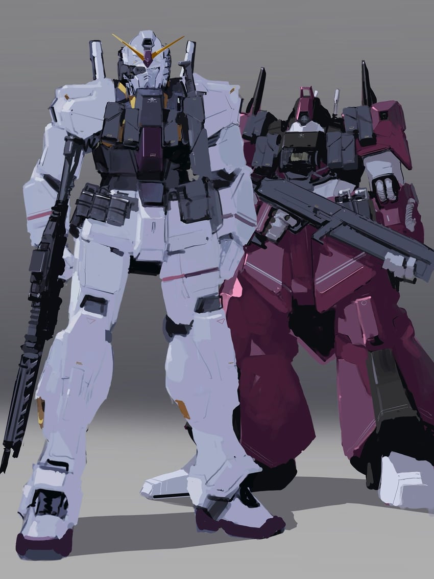 gundam mk ii and rick dias (original and 2 more) drawn by rintaro_komori