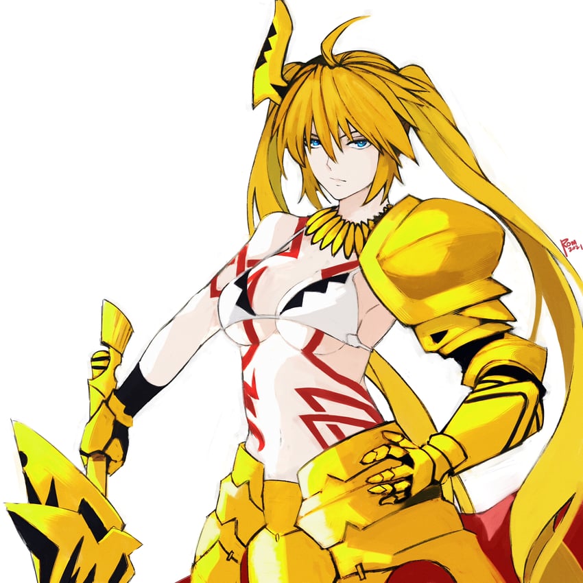 gilgamesh and angelica ainsworth (fate and 1 more) drawn by moedredd