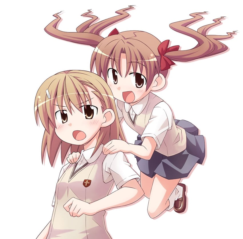 misaka mikoto and shirai kuroko (toaru majutsu no index and 1 more) drawn by nekotoufu