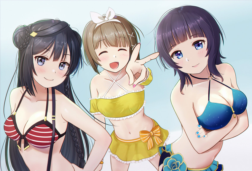 yuki setsuna, nakasu kasumi, and asaka karin (love live! and 1 more) drawn by netsuka