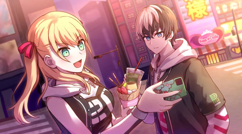 kuronaka yo and iroha tsuki (tribe nine) drawn by cali_(cali_me202)