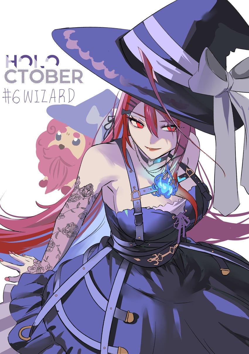 ceres fauna, elizabeth rose bloodflame, and bobby (hololive and 1 more) drawn by set7