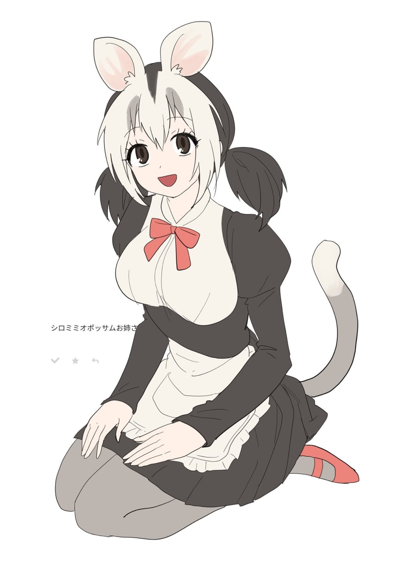 white-eared opossum (kemono friends) drawn by chicha_(chi_cha_rigbo)