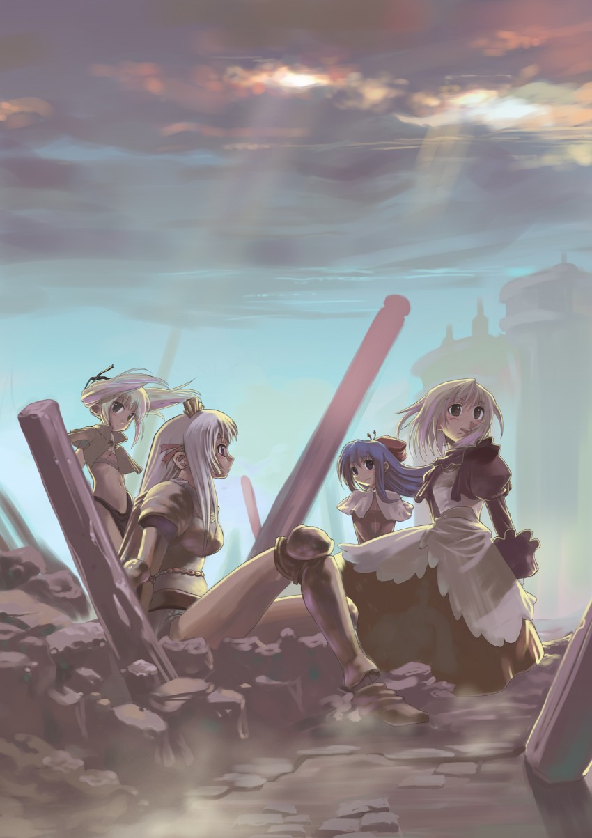 acolyte, mage, knight, and merchant (ragnarok online) drawn by morii_shizuki