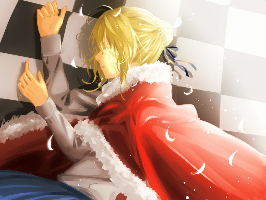 artoria pendragon and saber (fate and 1 more) drawn by dbs&n