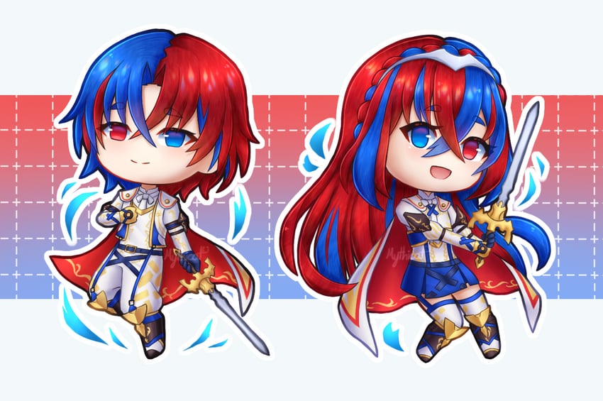 female alear and male alear (fire emblem and 1 more) drawn by mythicat