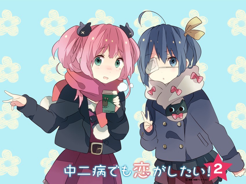 takanashi rikka and shichimiya satone (chuunibyou demo koi ga shitai!) drawn by ousaka_nozomi