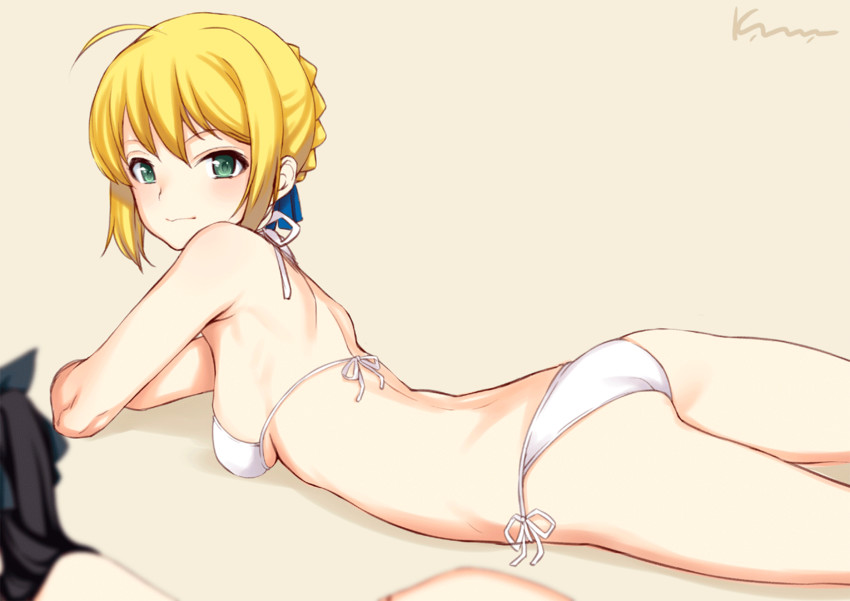 artoria pendragon, saber, and tohsaka rin (fate and 1 more) drawn by kanna_kanaki