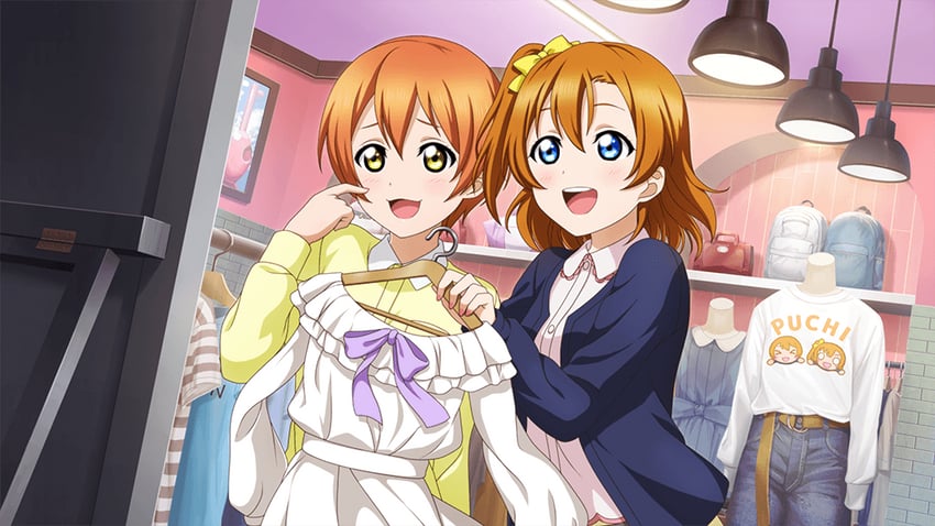 kosaka honoka and hoshizora rin (love live! and 2 more)
