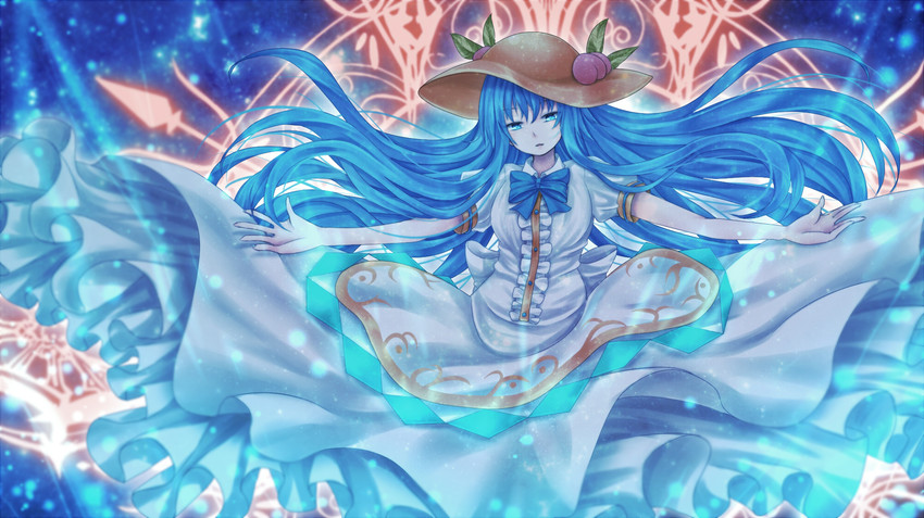 hinanawi tenshi (touhou and 1 more) drawn by awai_shiro
