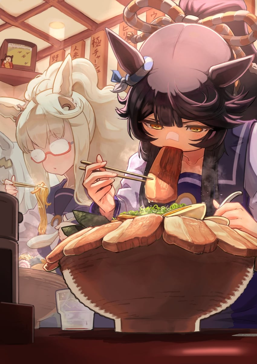 oguri cap, narita brian, and biwa hayahide (umamusume) drawn by rikizo