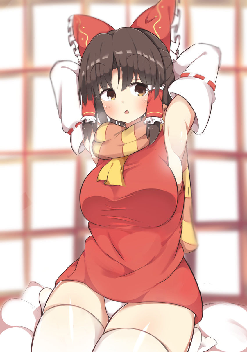 hakurei reimu and benikurage (touhou and 1 more) drawn by akabeco