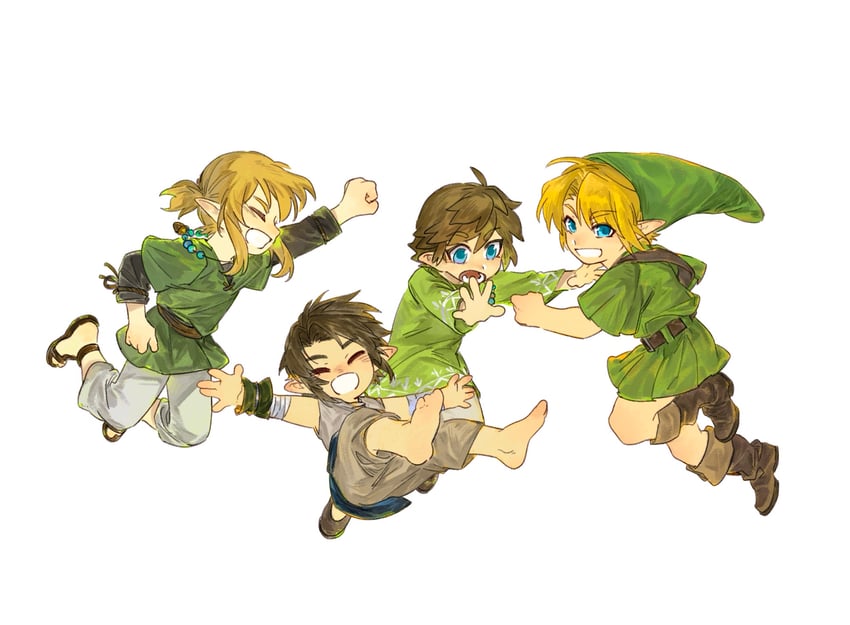 link and young link (the legend of zelda and 4 more) drawn by yangwithlemontea