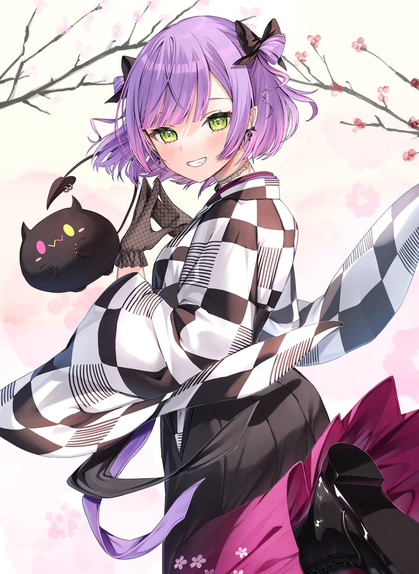 tokoyami towa and bibi (hololive) drawn by runlan_0329