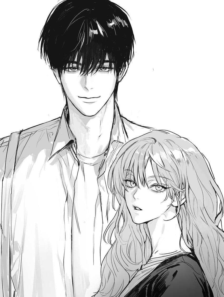 hong seol and yoo jung (cheese in the trap) drawn by dang0_23