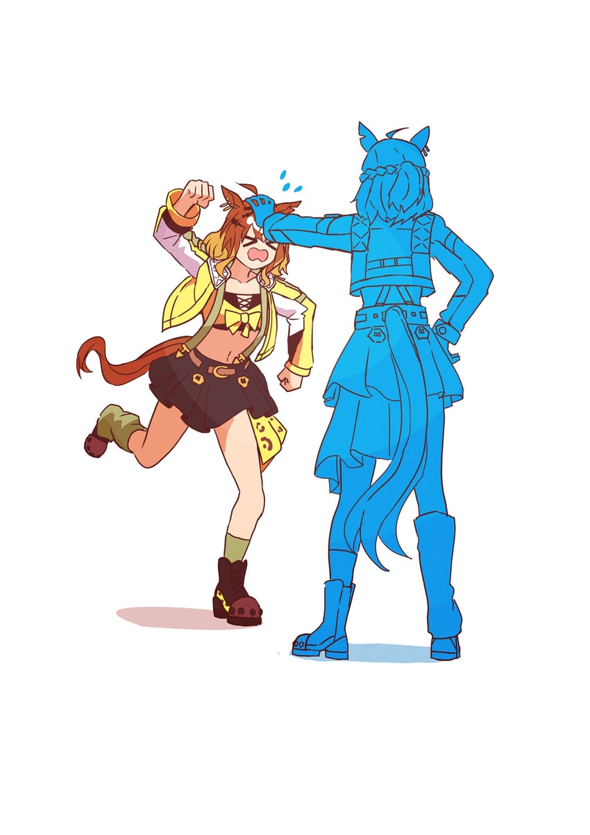 jungle pocket (umamusume and 1 more) drawn by petoka