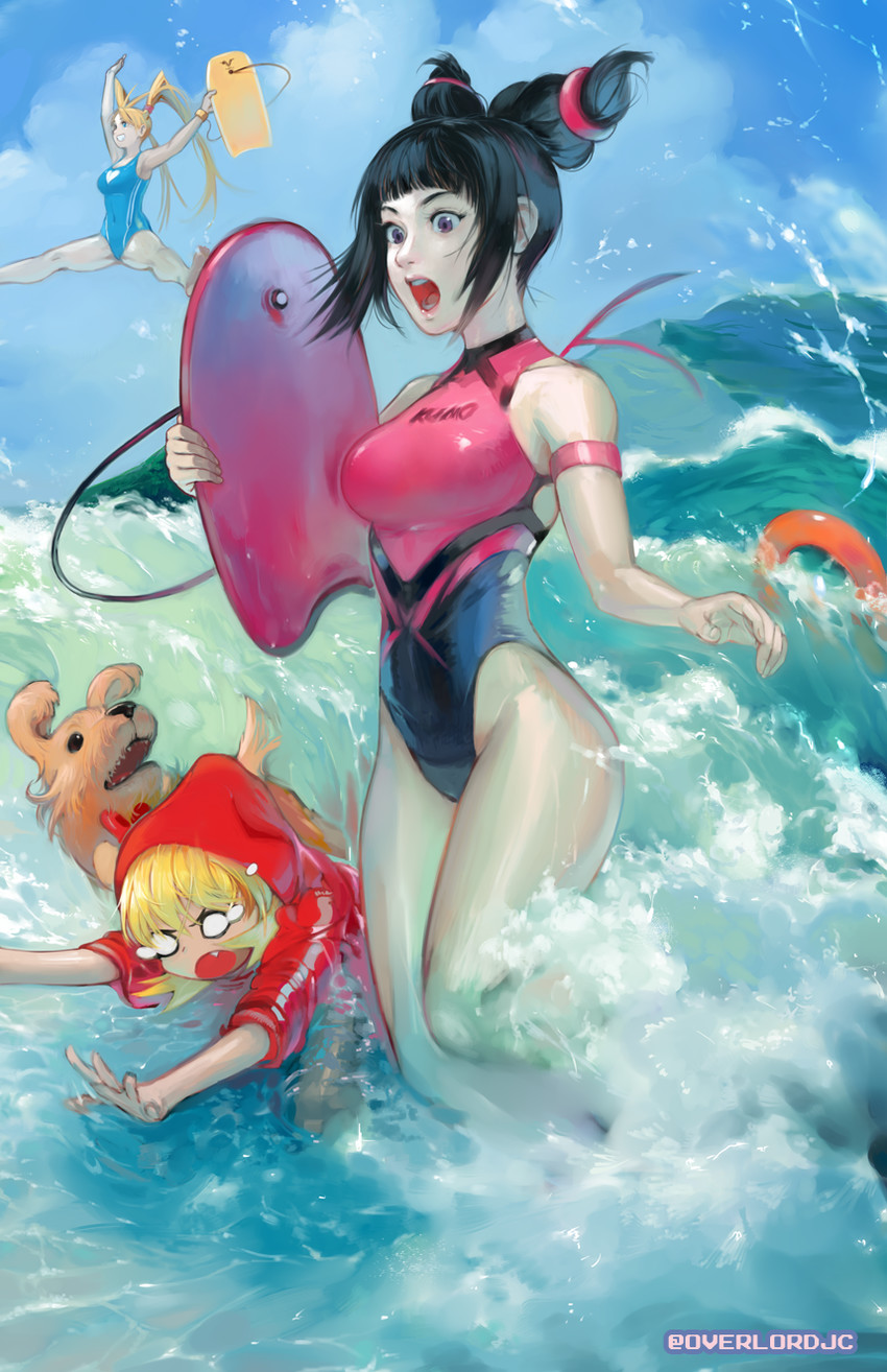 han juri, rainbow mika, b.b. hood, and harry (street fighter and 2 more) drawn by overlord_jc