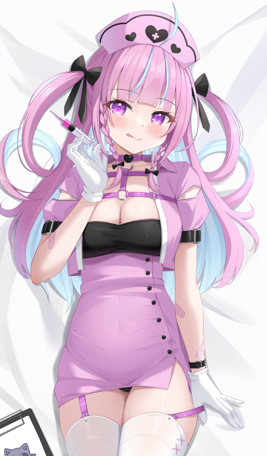 minato aqua (hololive) drawn by keikei_(kitty_colors)