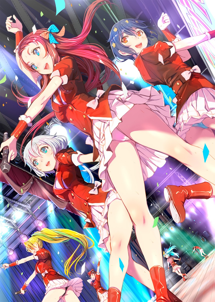 konno junko, minamoto sakura, mizuno ai, nikaidou saki, hoshikawa lily, and 3 more (zombie land saga) drawn by mikazuki_akira!