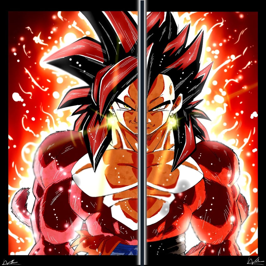 son goku and vegeta (dragon ball and 1 more) drawn by sekitsuki_hayato