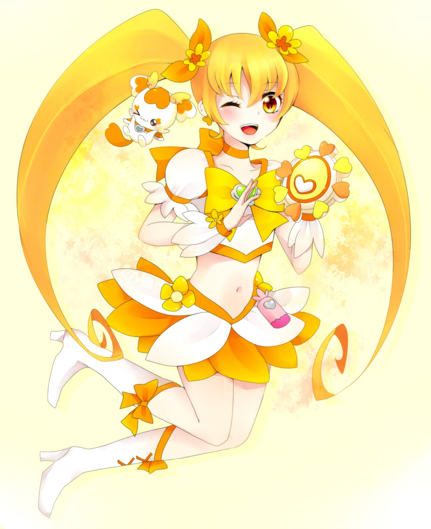 myoudouin itsuki, cure sunshine, and potpourri (precure and 1 more) drawn by neko-san_(dim.dream)
