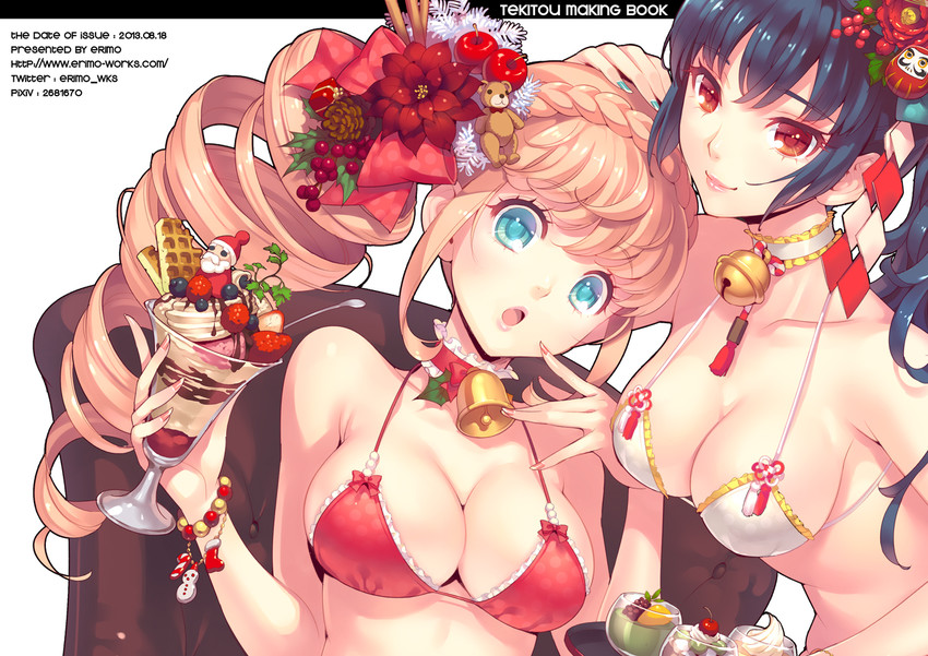 oshougatsu-chan and christmas-chan (original) drawn by nishimura_eri