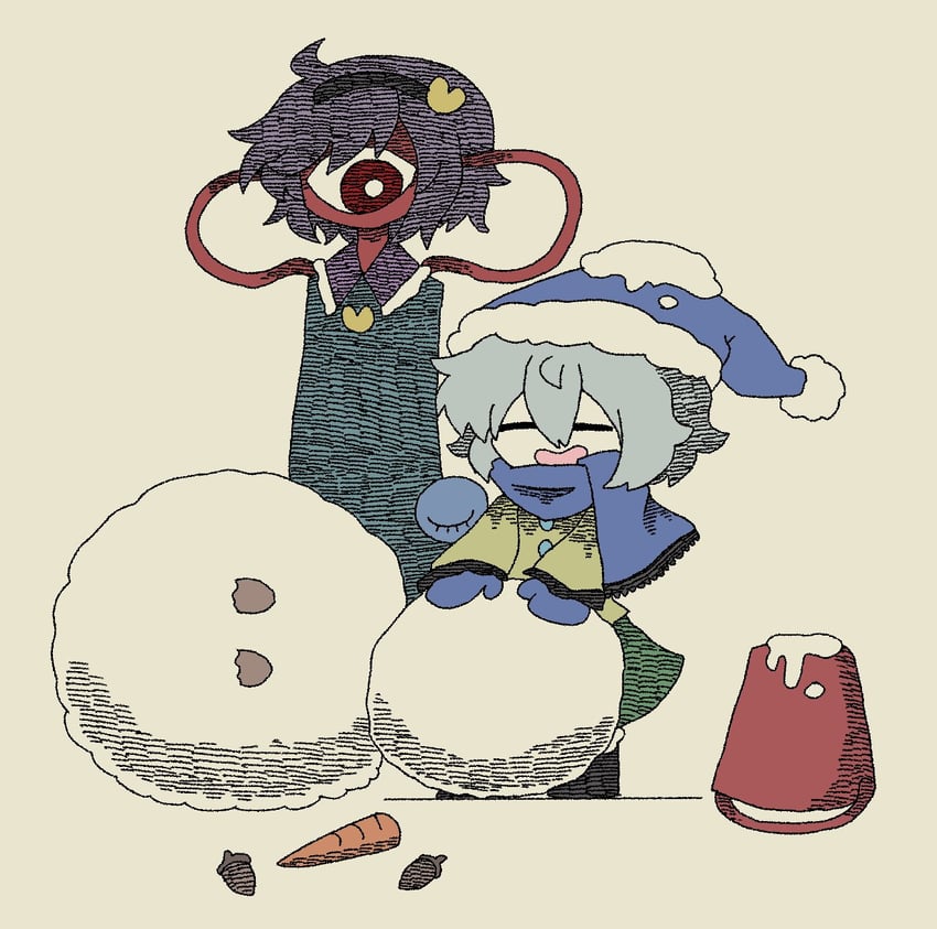 komeiji koishi and komeiji satori (touhou) drawn by zunusama