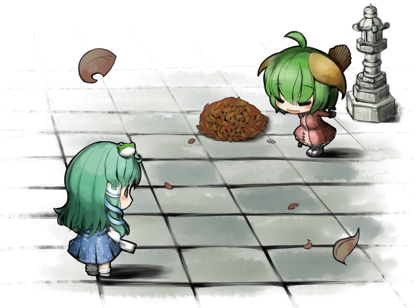 kochiya sanae and kasodani kyouko (touhou) drawn by umigarasu_(kitsune1963)