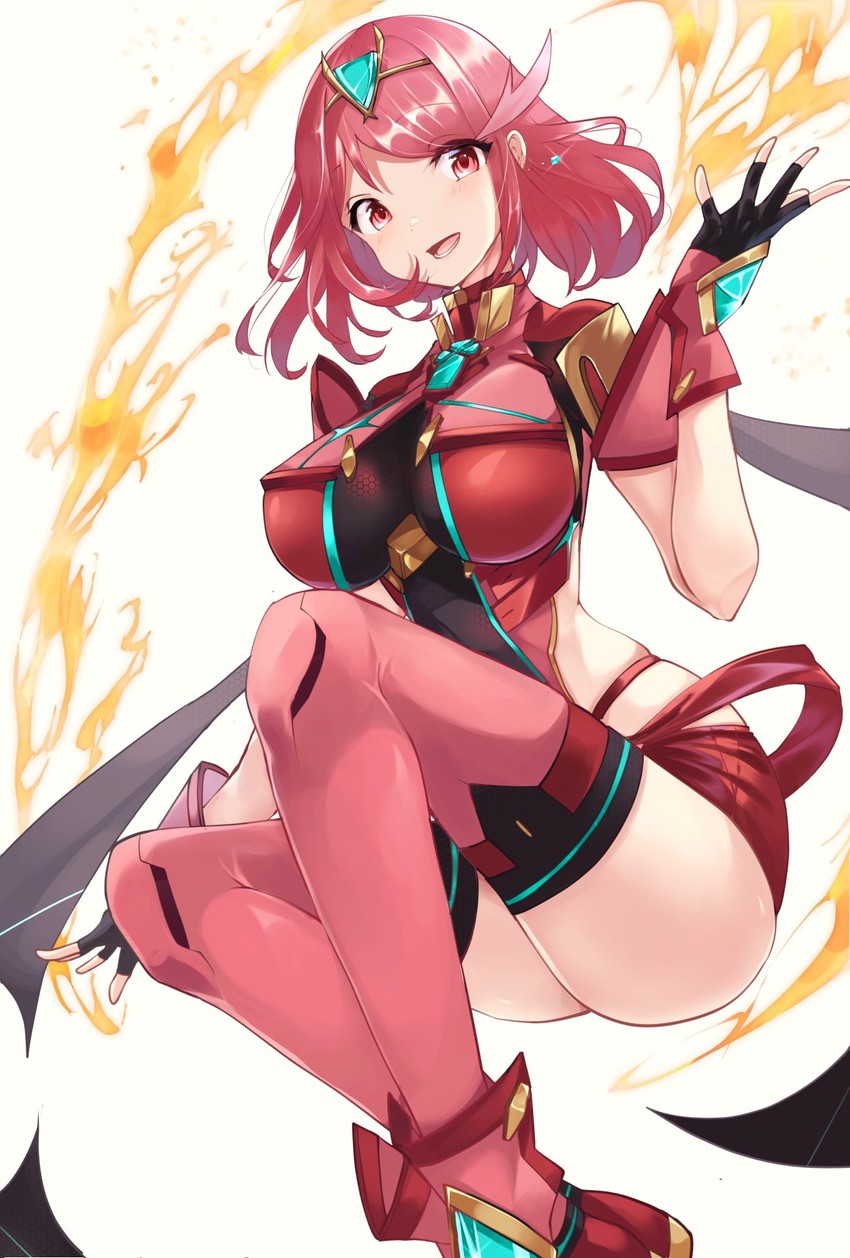 pyra (xenoblade chronicles and 1 more) drawn by risumi_(taka-fallcherryblossom)