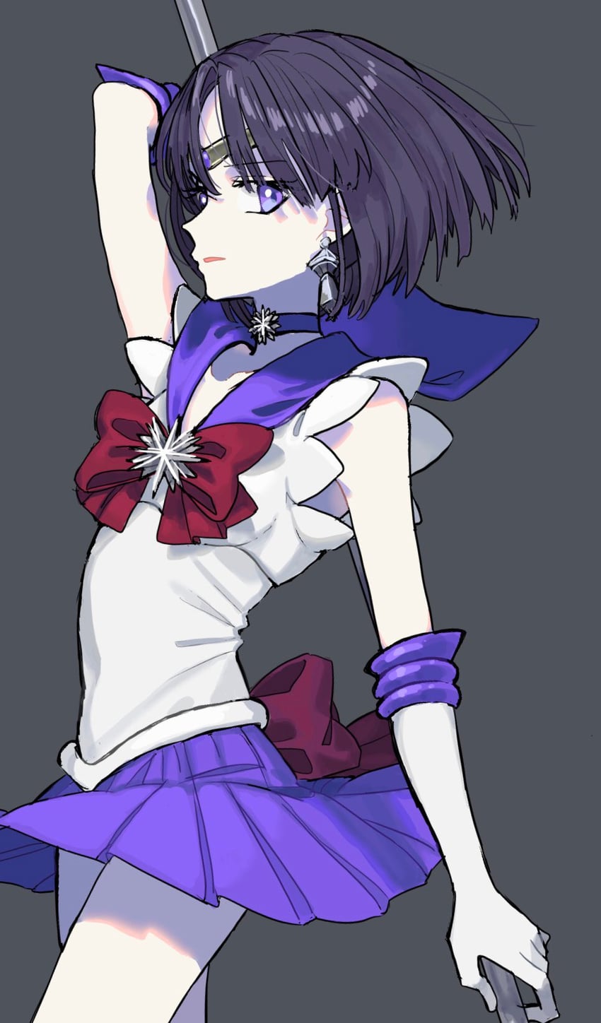 tomoe hotaru and sailor saturn (bishoujo senshi sailor moon) drawn by yoshioka_suke