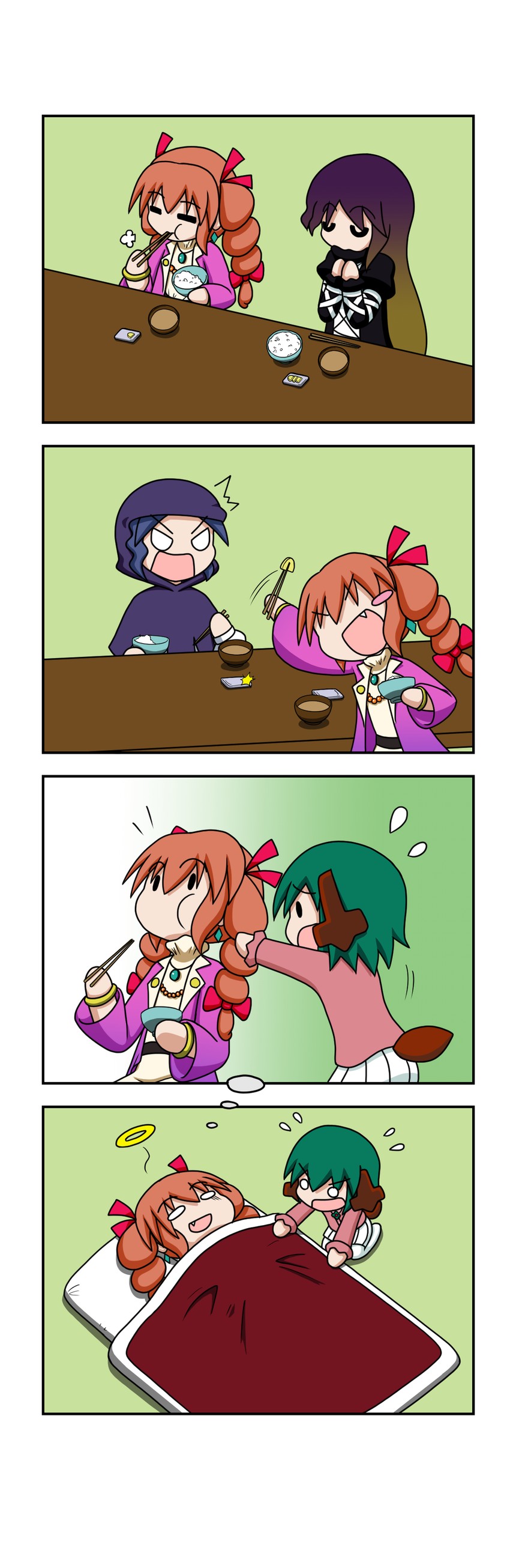 hijiri byakuren, kumoi ichirin, kasodani kyouko, and yorigami jo'on (touhou) drawn by rakugaki-biyori