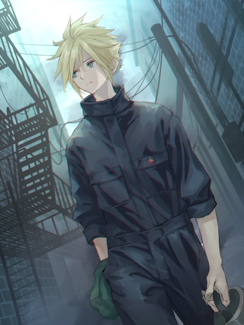 cloud strife (final fantasy and 1 more) drawn by tesu_(77aaheul4iox0so)