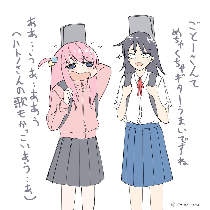 gotoh hitori and hatono chihiro (bocchi the rock! and 1 more) drawn by masakimaru