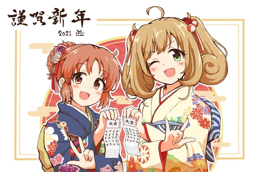 abe nana and sato shin (idolmaster and 1 more) drawn by hemoglosso