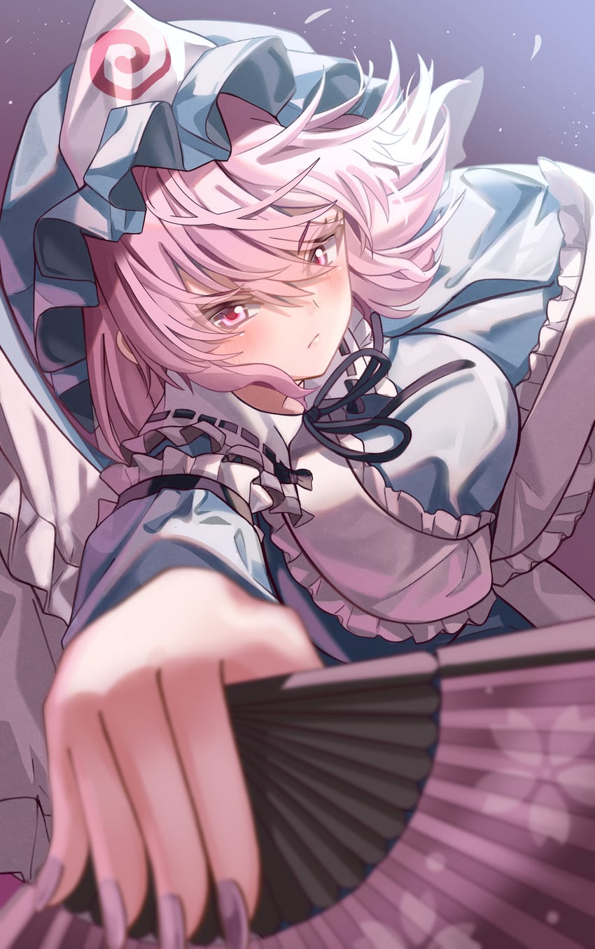 saigyouji yuyuko (touhou) drawn by mahoro_(minase_mahoro)