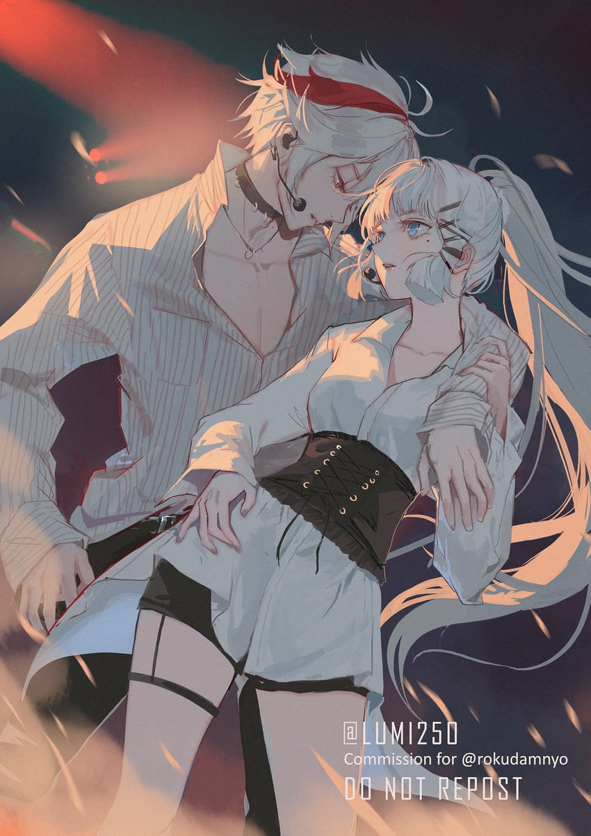 kamisato ayaka and kaedehara kazuha (genshin impact) drawn by iiumiarts