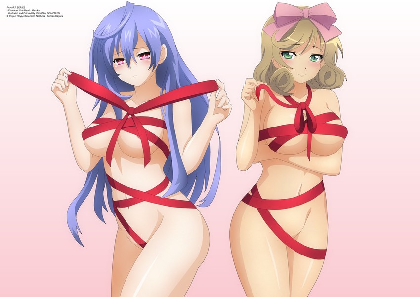iris heart and haruka (neptune and 1 more) drawn by zel-sama